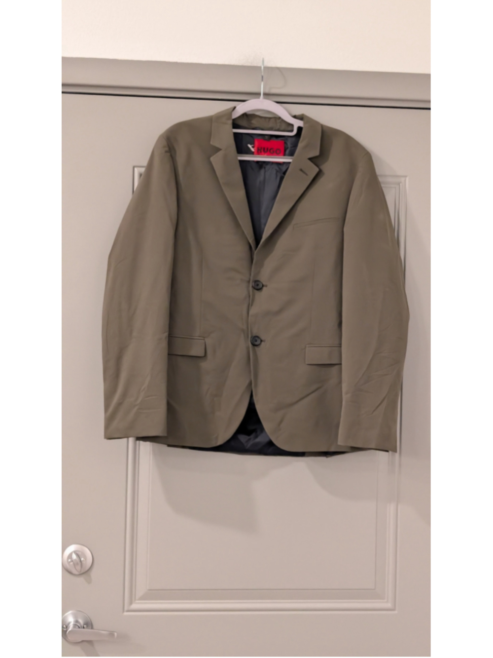 Men's HUGO Olive Green & Black Performance Packable Extra Slim Fit Blazer 36R